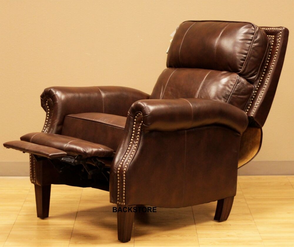 Barcalounger Oxford II Recliner Lounger Chair Canyon Remy Chocolate Leather