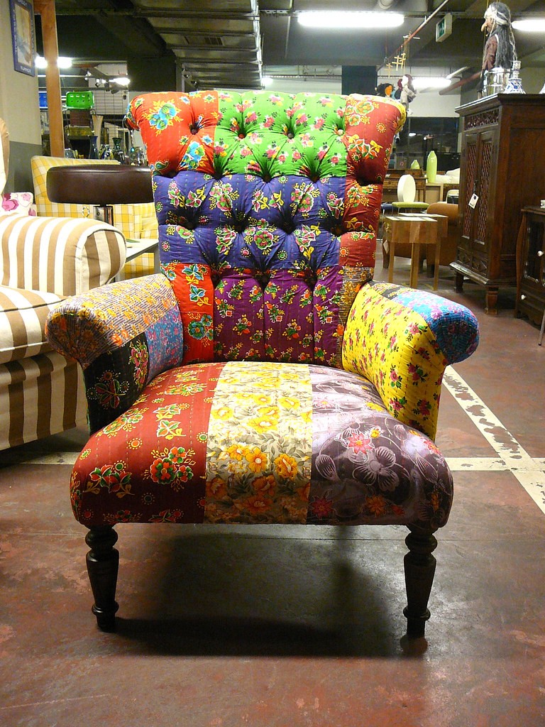 Patchwork fireside online chair