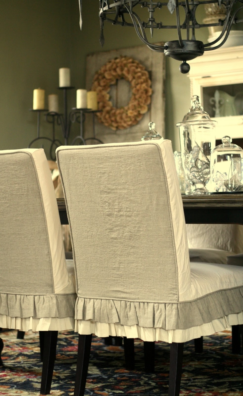 Fabric parsons dining chairs