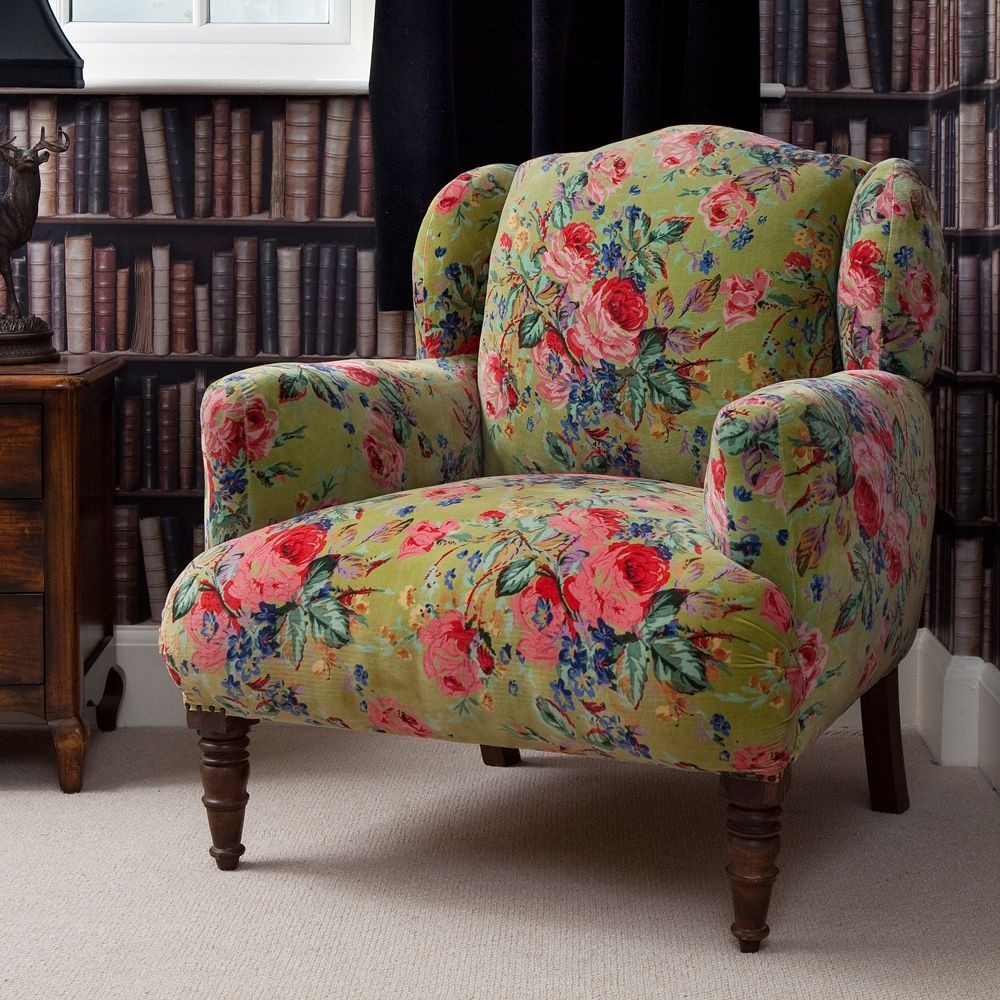 patterned living room chairs