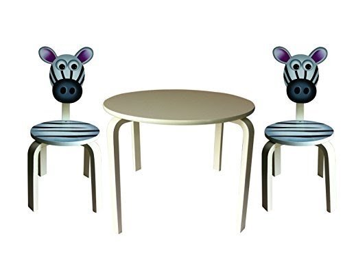 Inskeppa Zebra Table and Chairs Set. Kid's Furniture Set