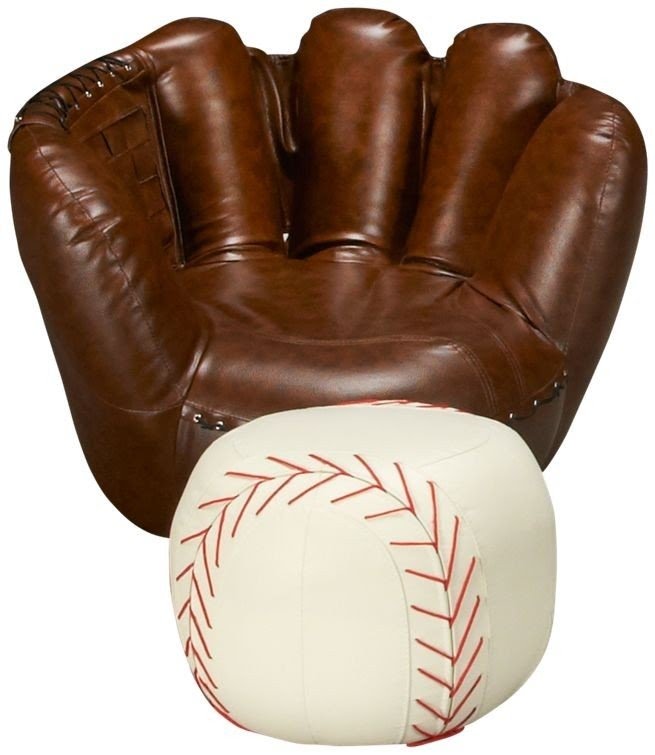 baseball glove chair rooms to go