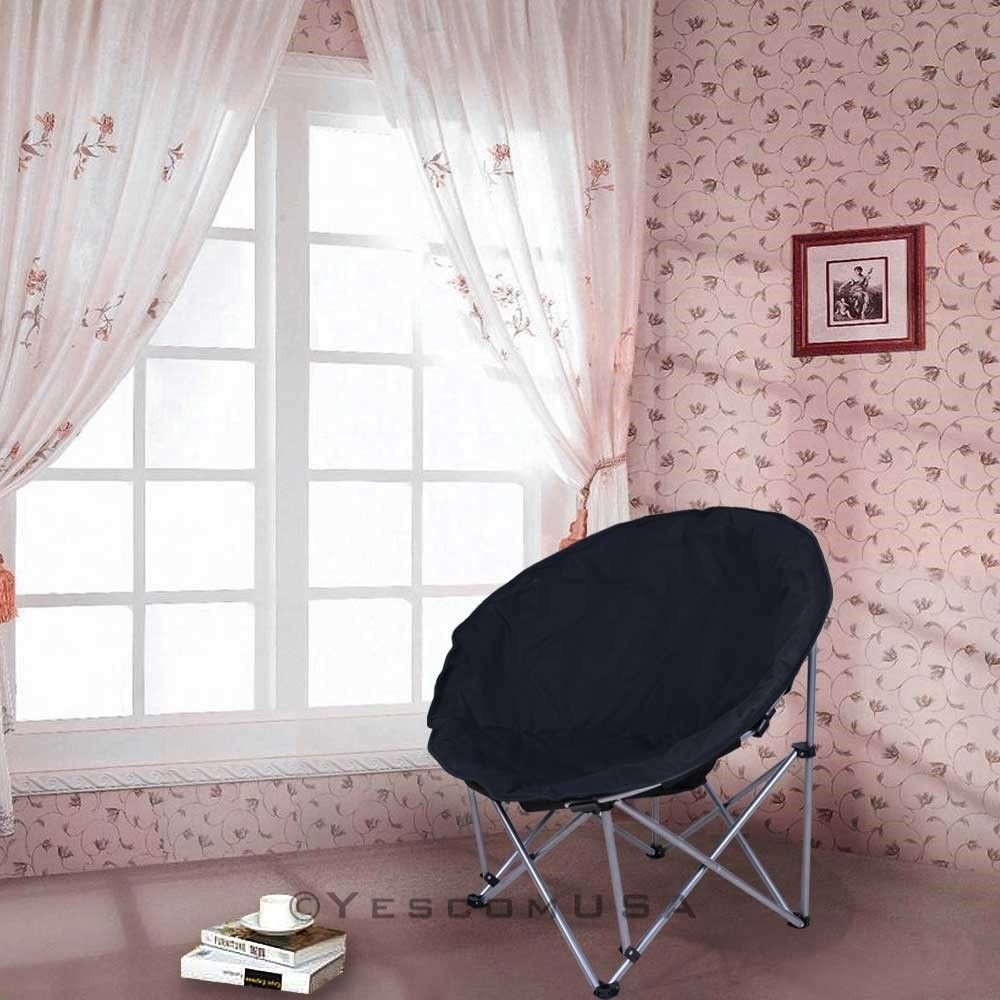 New Large Folding Moon Chair Saucer Padded Comfort Lounge Bedroom Garden Furniture Seat Opt