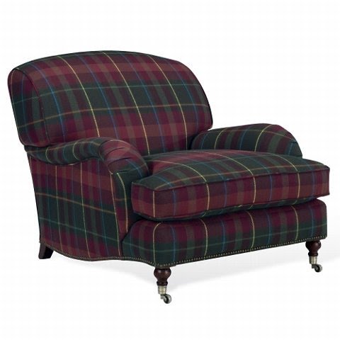 Plaid on sale club chair