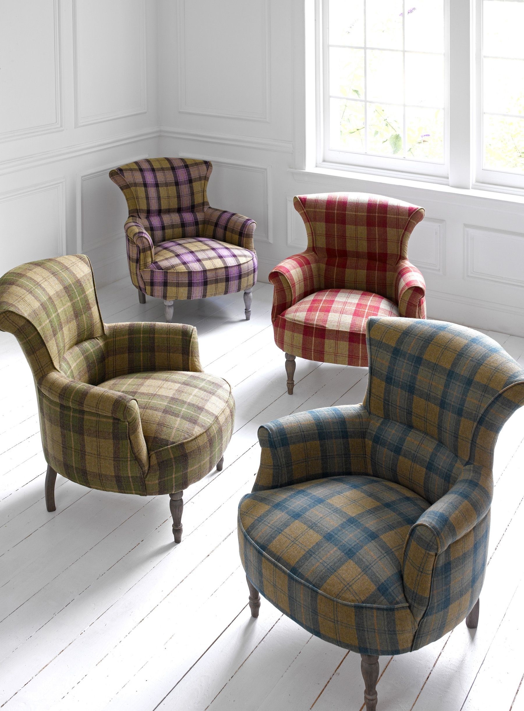 tartan arm chairs