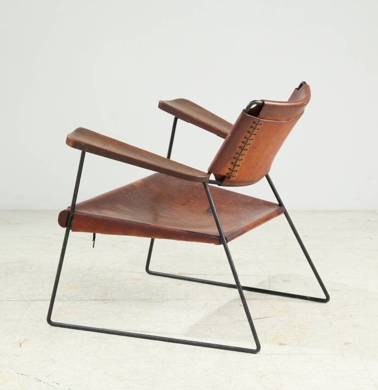 Rare Studio Furniture Chair Heavy Saddle Leather