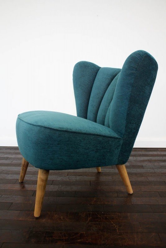 Retro 50s cocktail chair armchair fabric vintage 60s bedroom