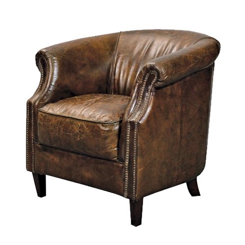 small leather accent chair