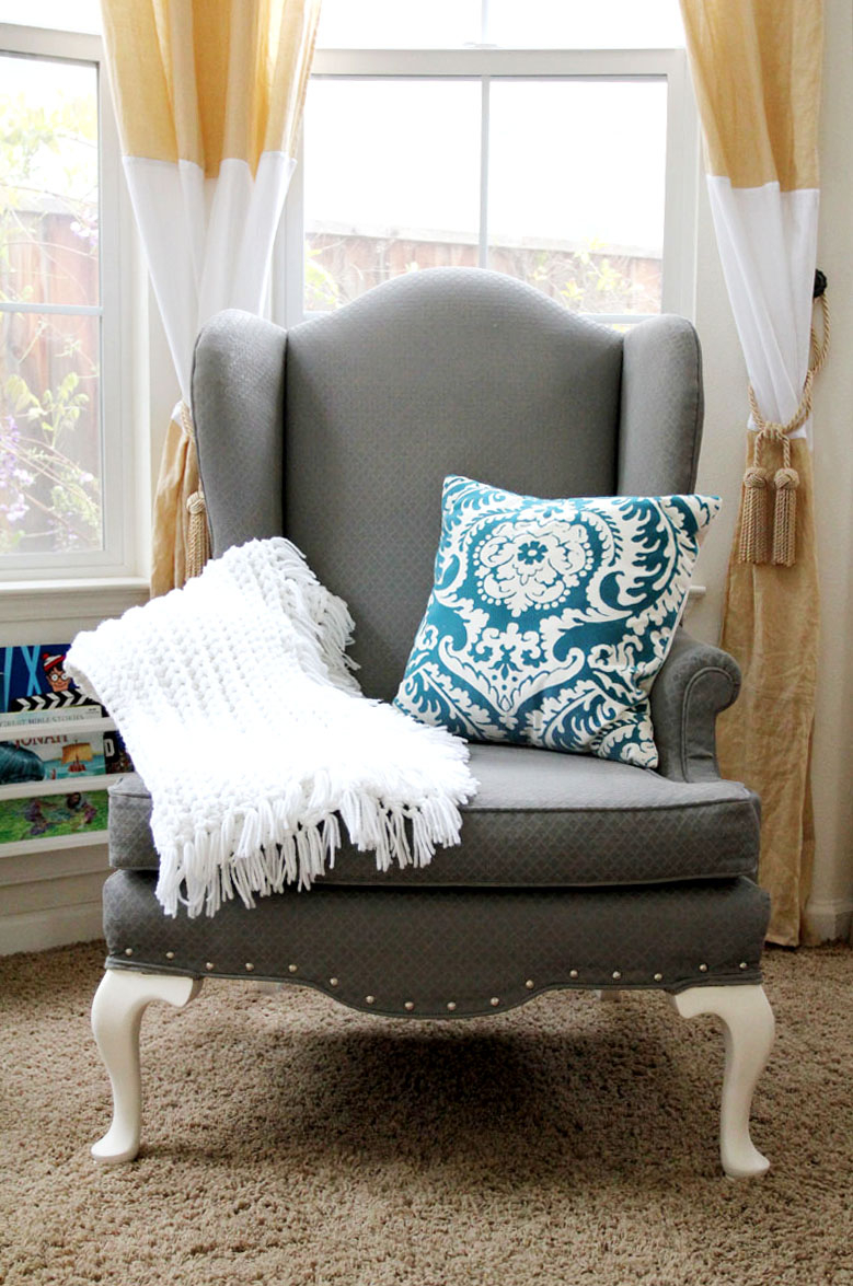 The painted upholster chair project revamp your ugly old furniture