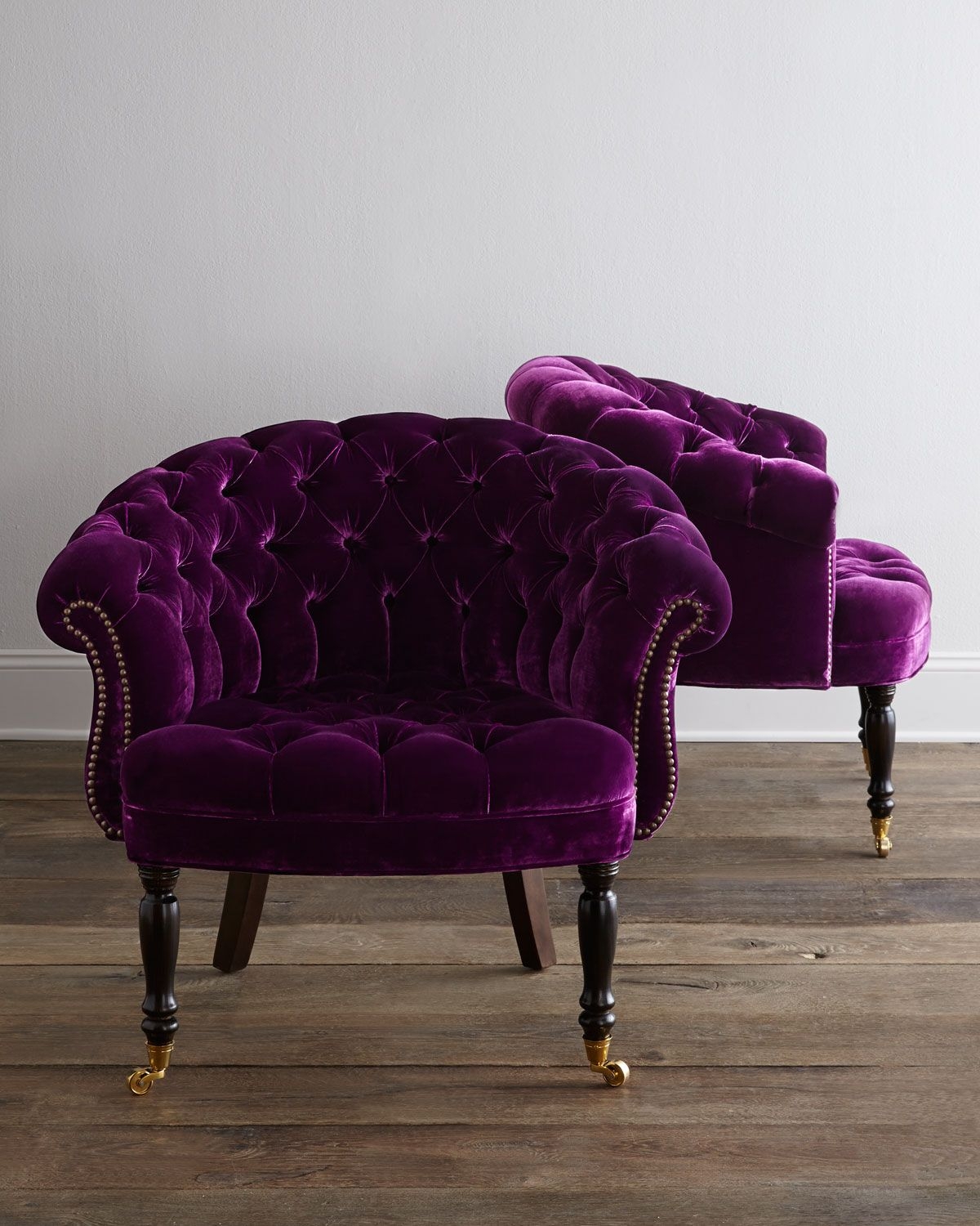 Velvet purple chair