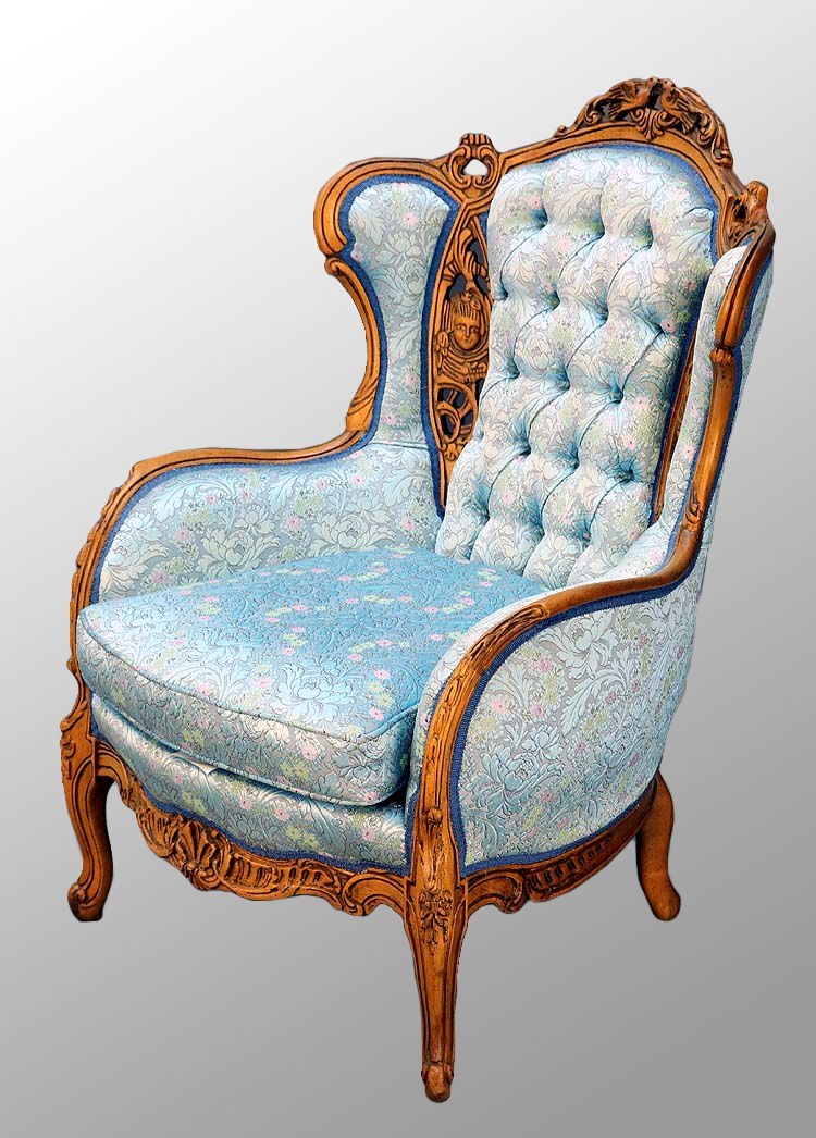 Victorian velvet chair 1