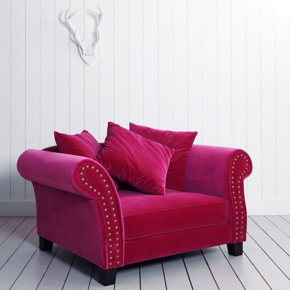 Oversized deals pink chair