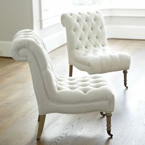 white tufted chair cheap