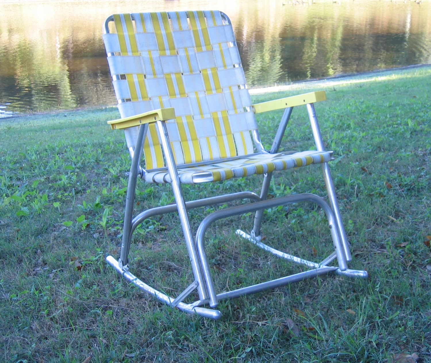 Aluminum folding lawn chair rocking chair by domesticblissjrc 32 00