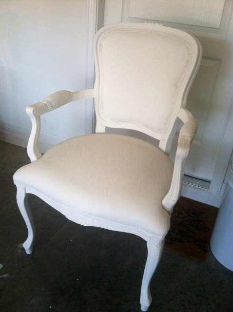 Antiquevintage Queen Anne Chair In White