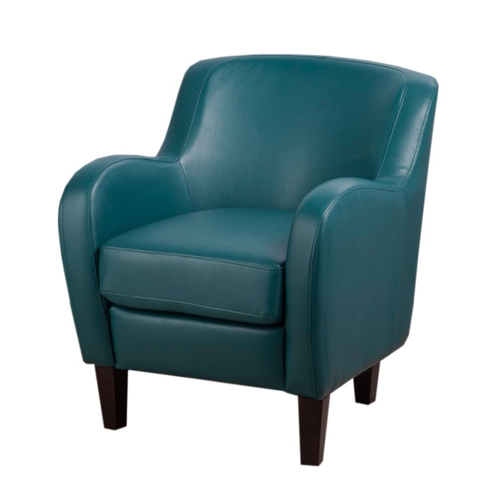 Bedford Turquoise Bonded Leather Tub Chair