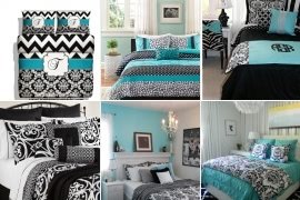 black and blue quilt