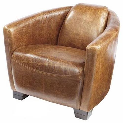 small leather bucket chair