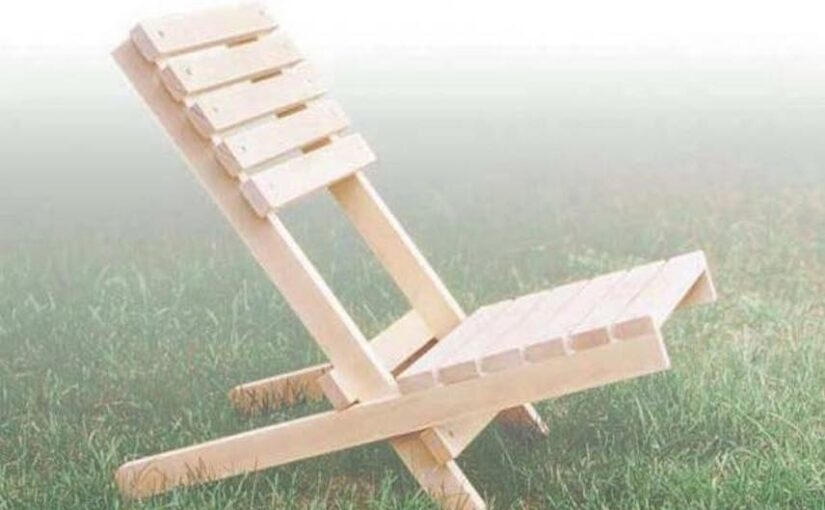 foldable wooden beach chair