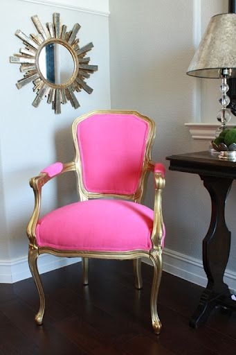 Hot pink Chairs - Eclectic - living room - Nest Instinctual Interiors