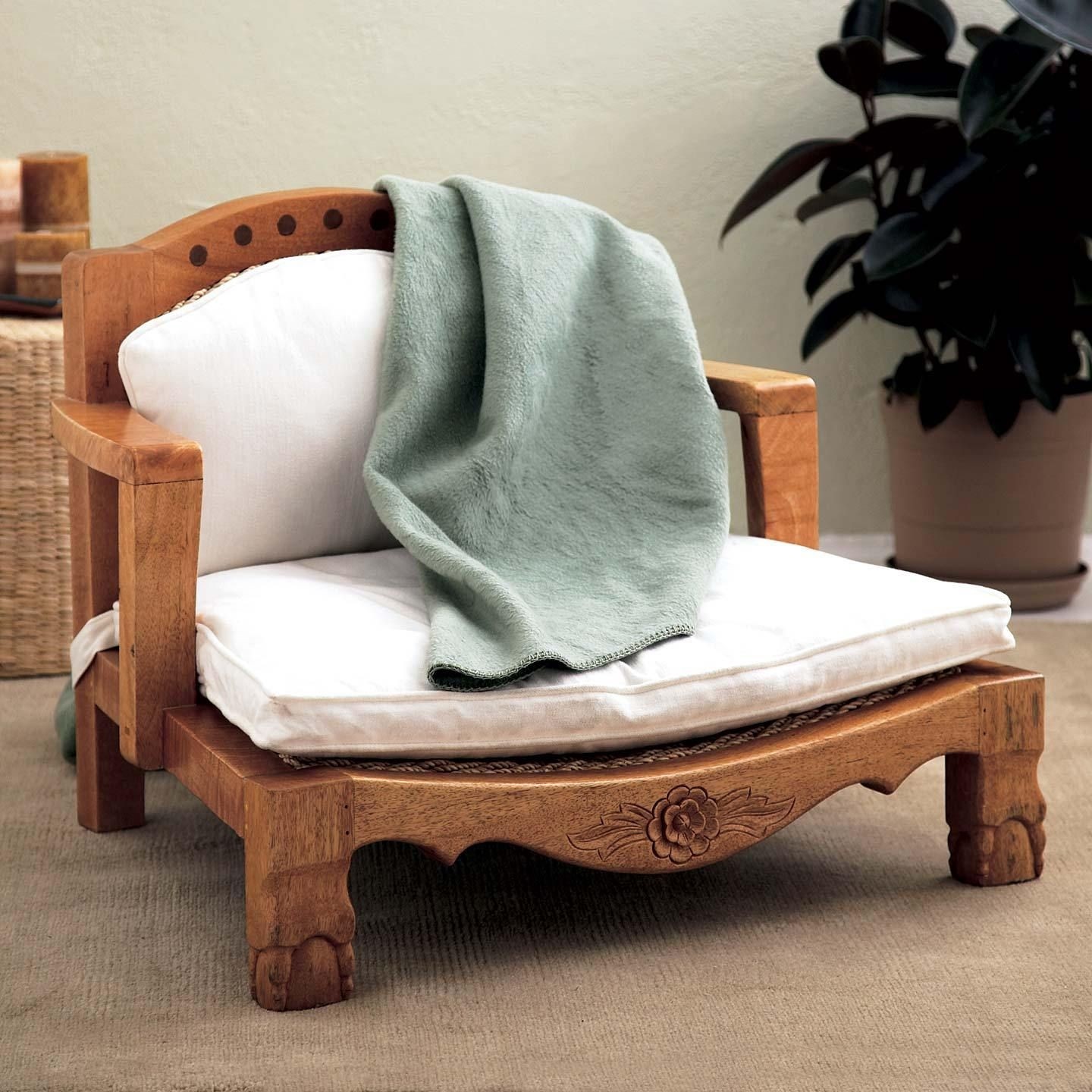 wooden meditation seat