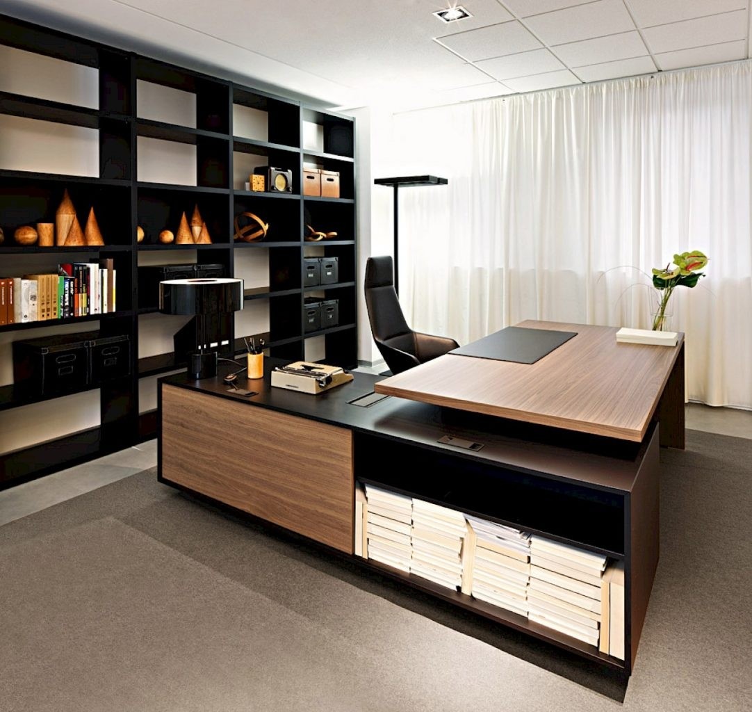 Modern l shaped office desk