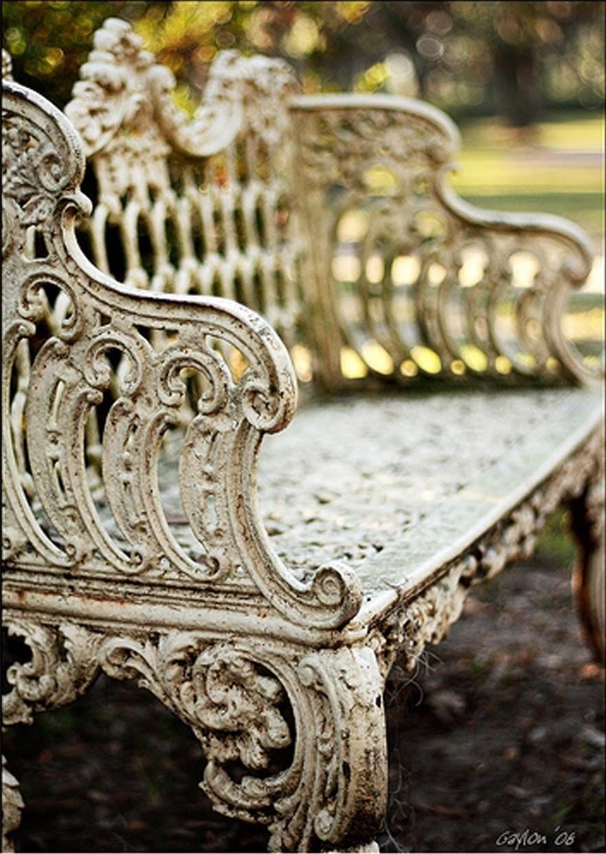 Vintage cast iron bench for sale sale