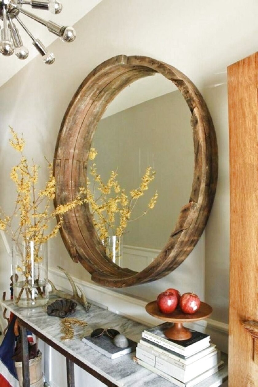 Round mirror frames