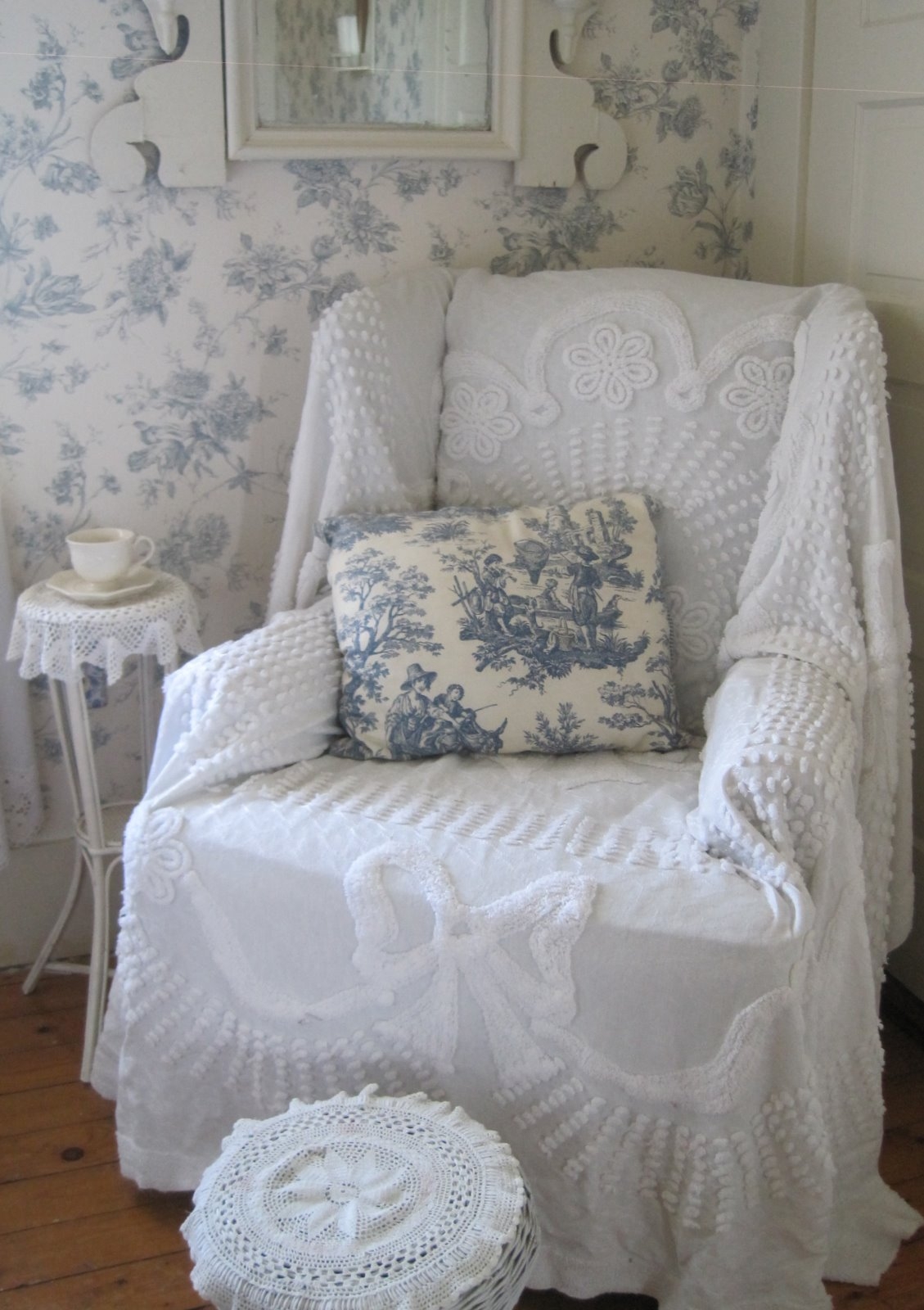 Shabby chic dining chair covers