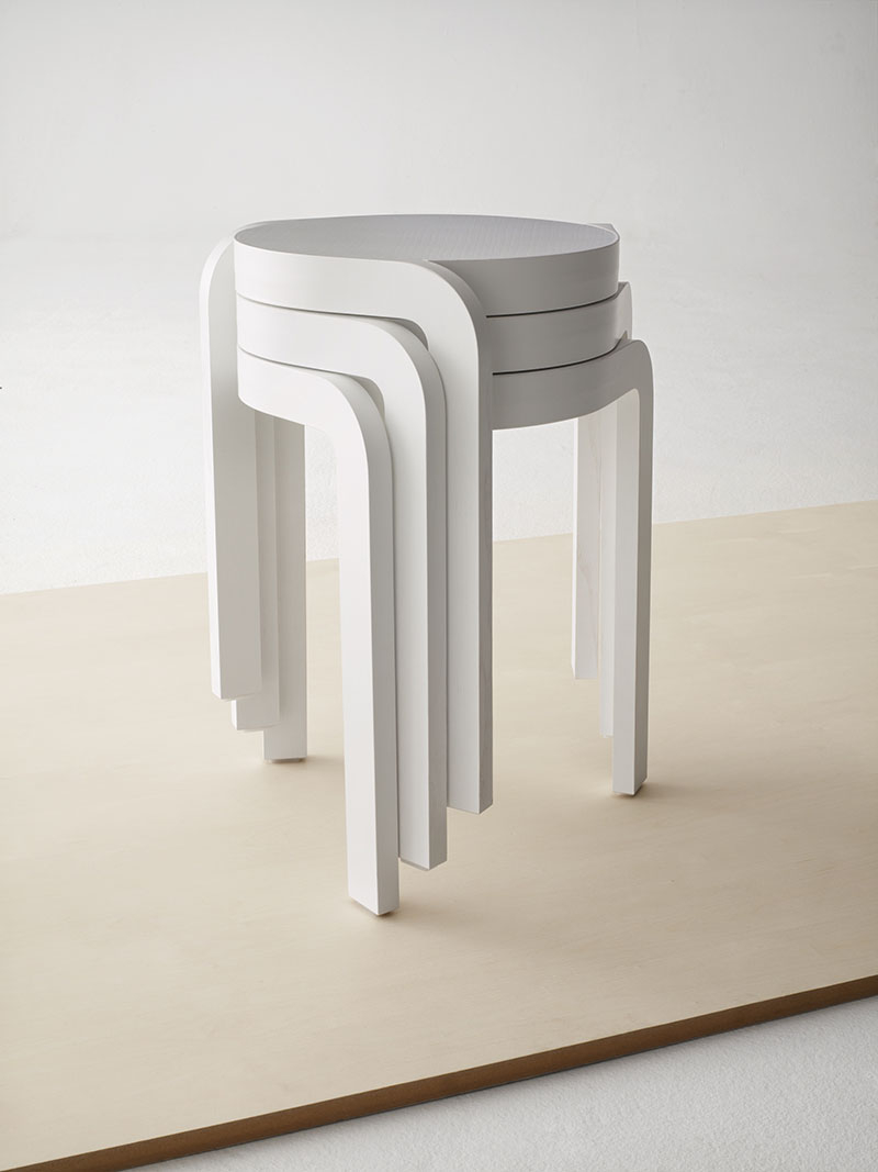 Stackable stools wood