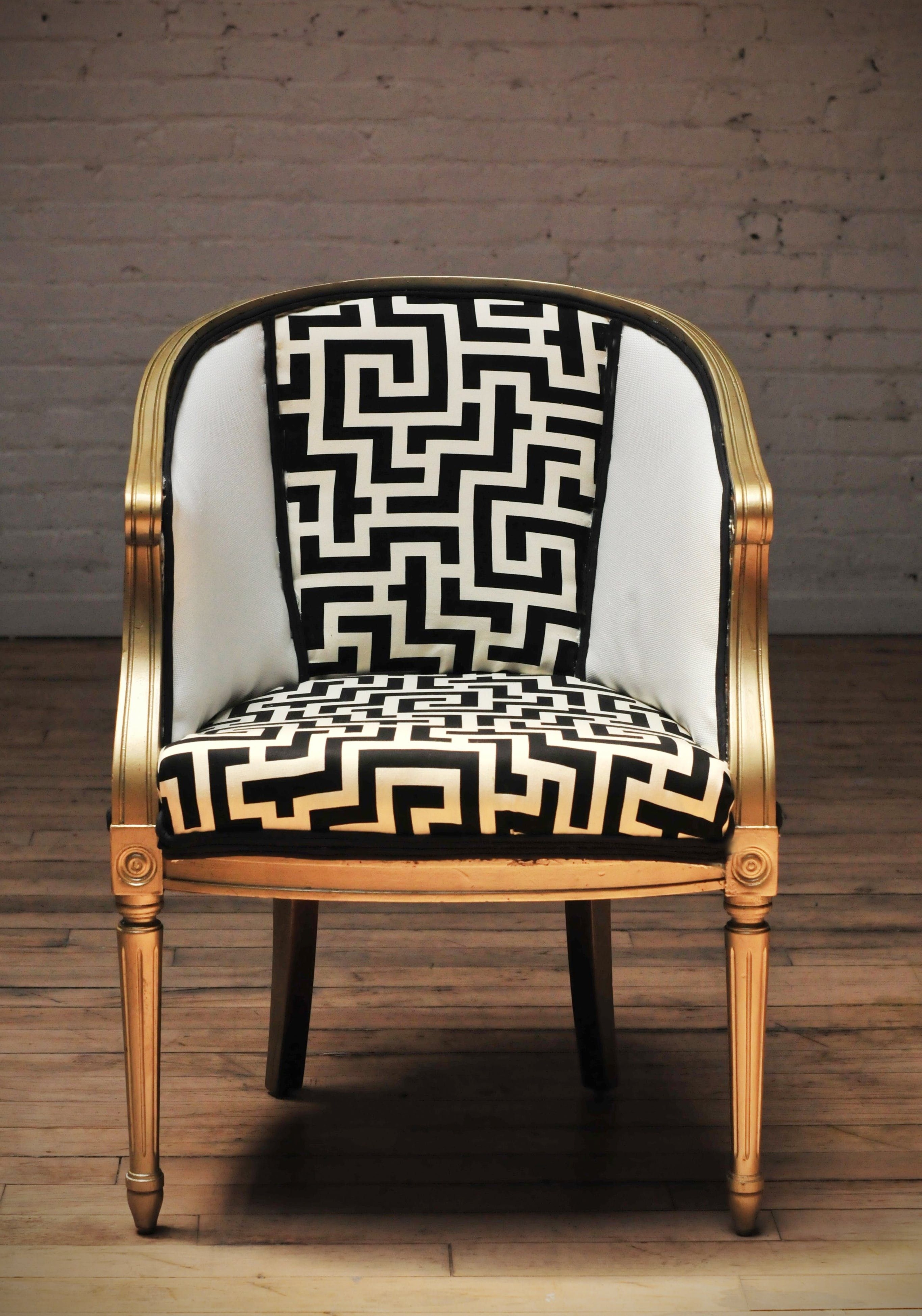 Upholstered armless wood tabitha chair