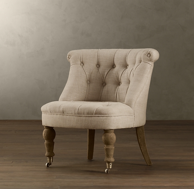 small tufted chair