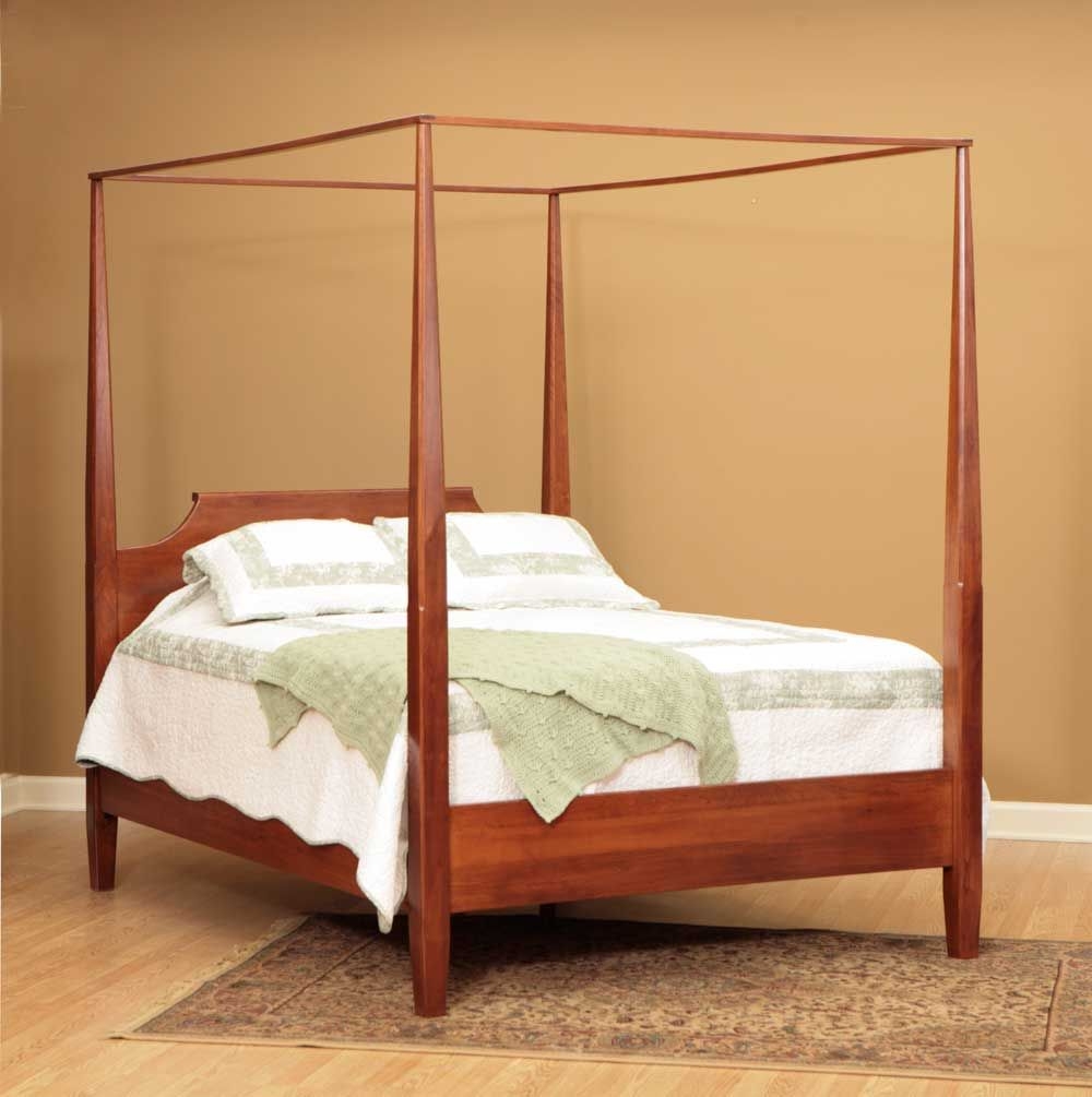 Amish outlet store english shaker poster bed in rustic cherry