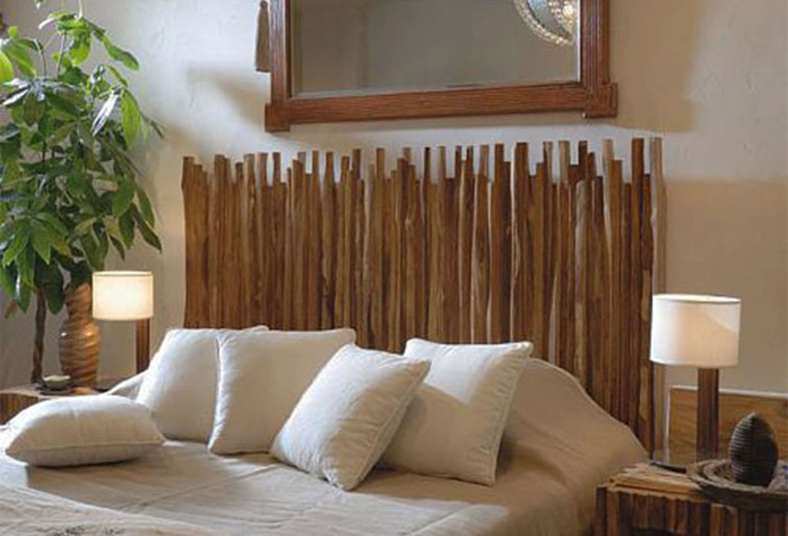 Bamboo deals style headboard