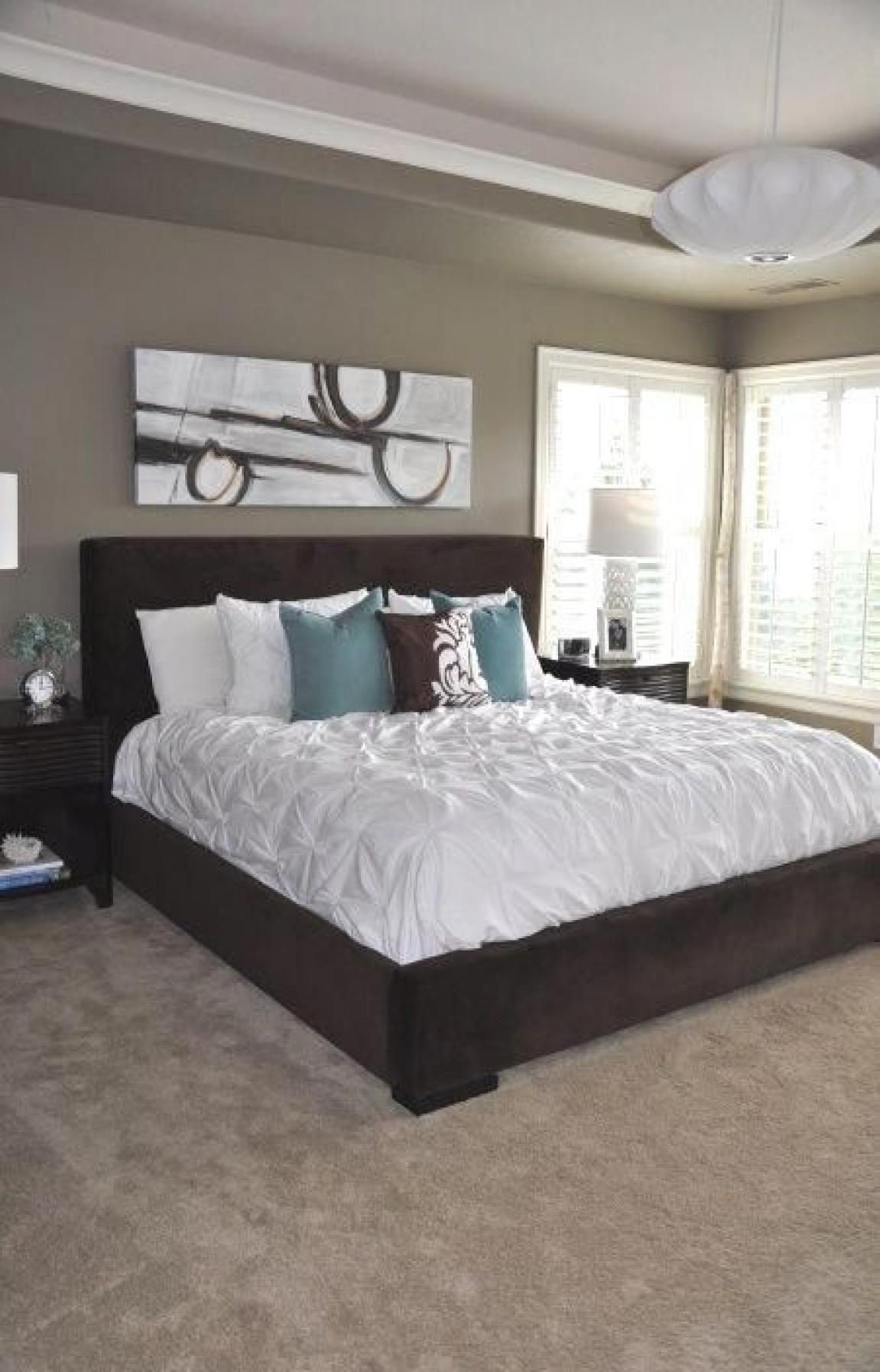 white and brown bedroom furniture