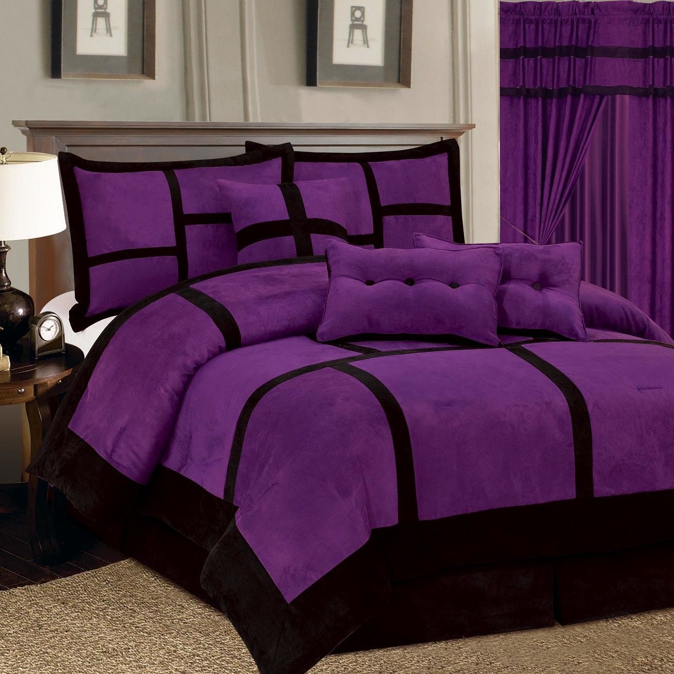 pink and purple bed sets