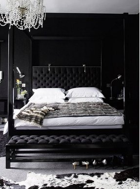 black tufted headboard bedroom ideas