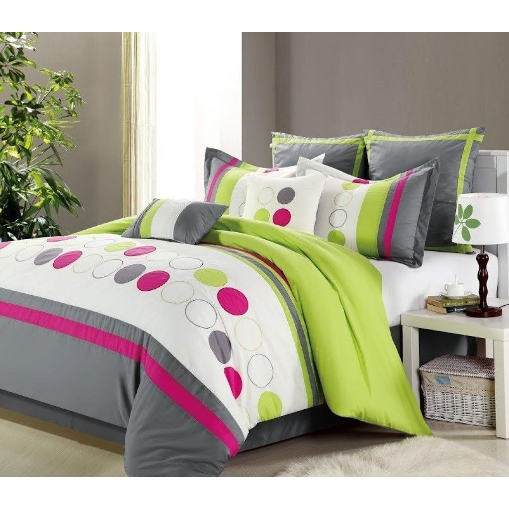 Bright colored bed sheets