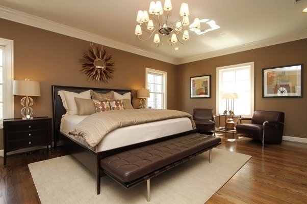 Brown bedroom decor