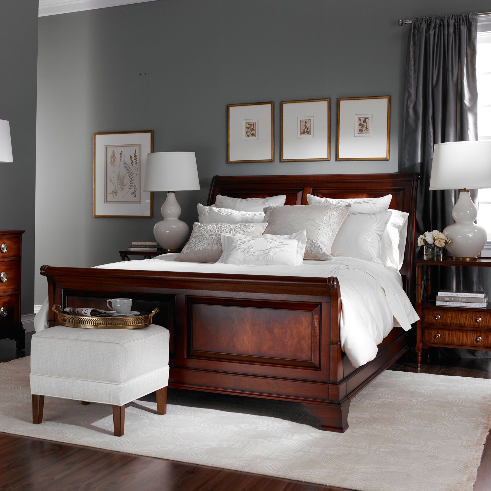 Dark brown and white bedroom deals ideas