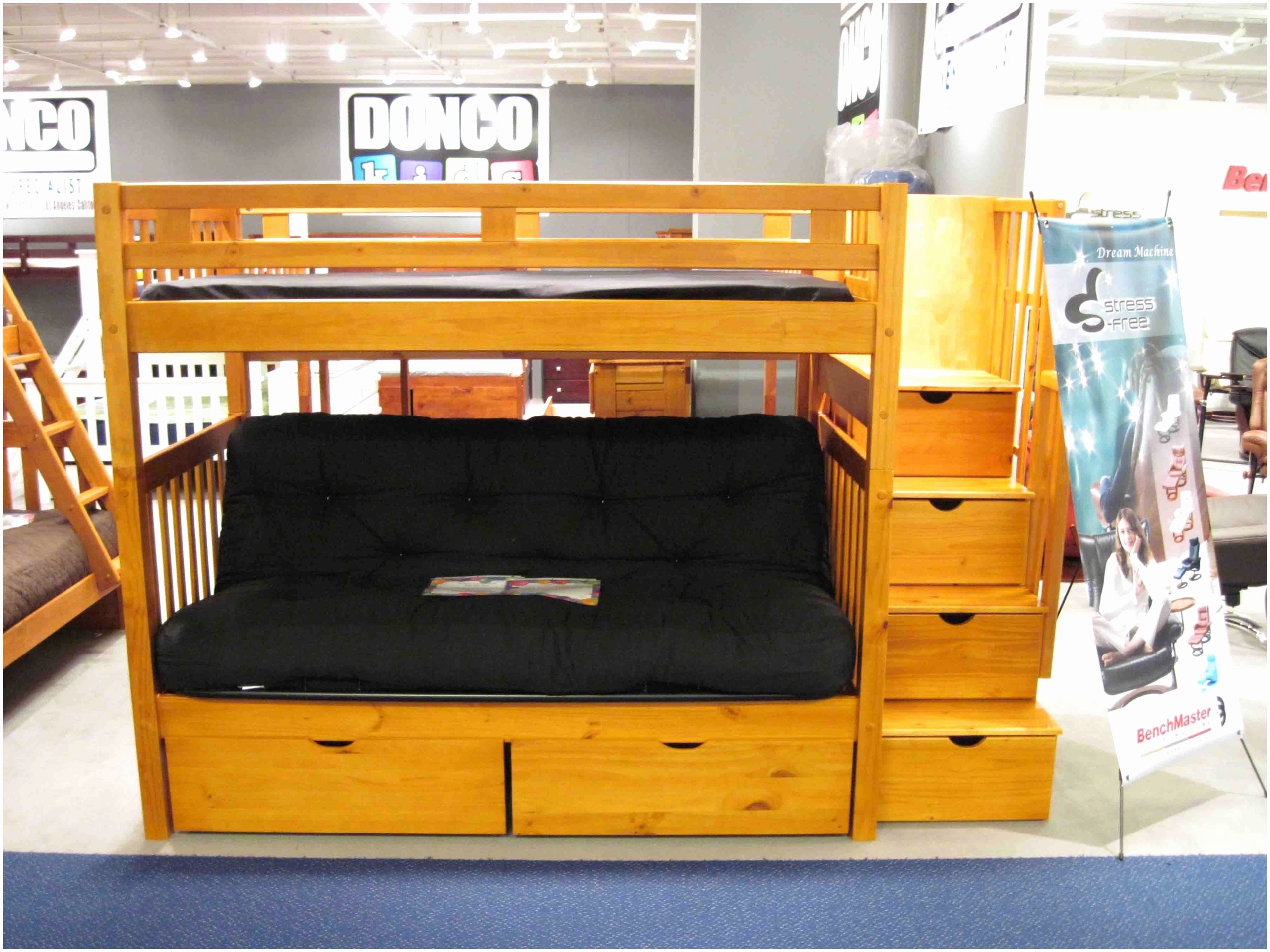 Bunk bed with couch
