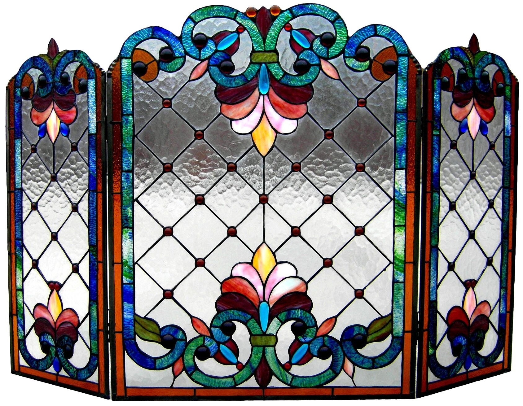 Imitation stained glass panels