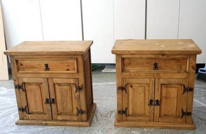 Knotty shop pine nightstand