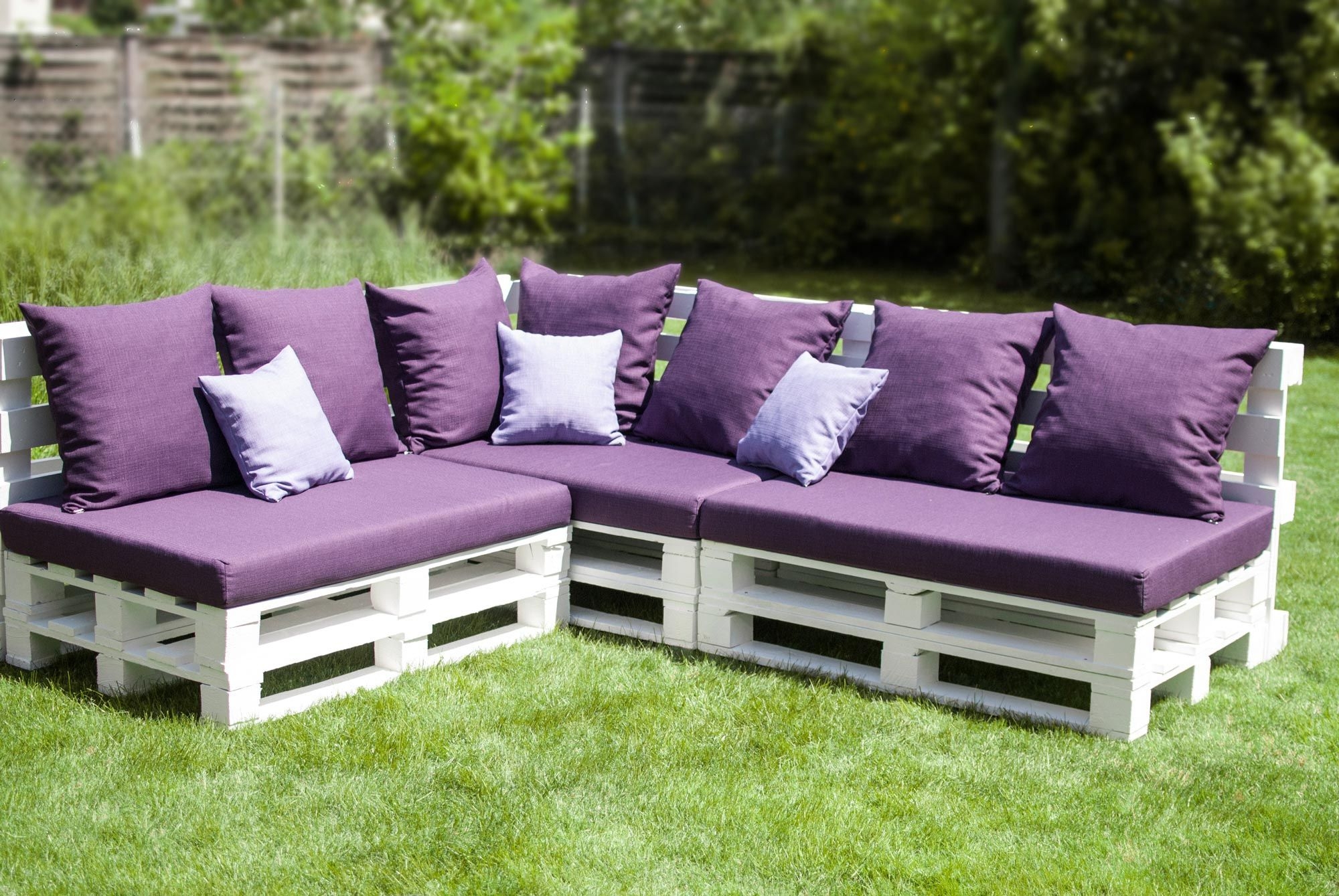Set of 4 In Outdoor Lavender Purple Tufted Patio Chair Cushions Choose Size 