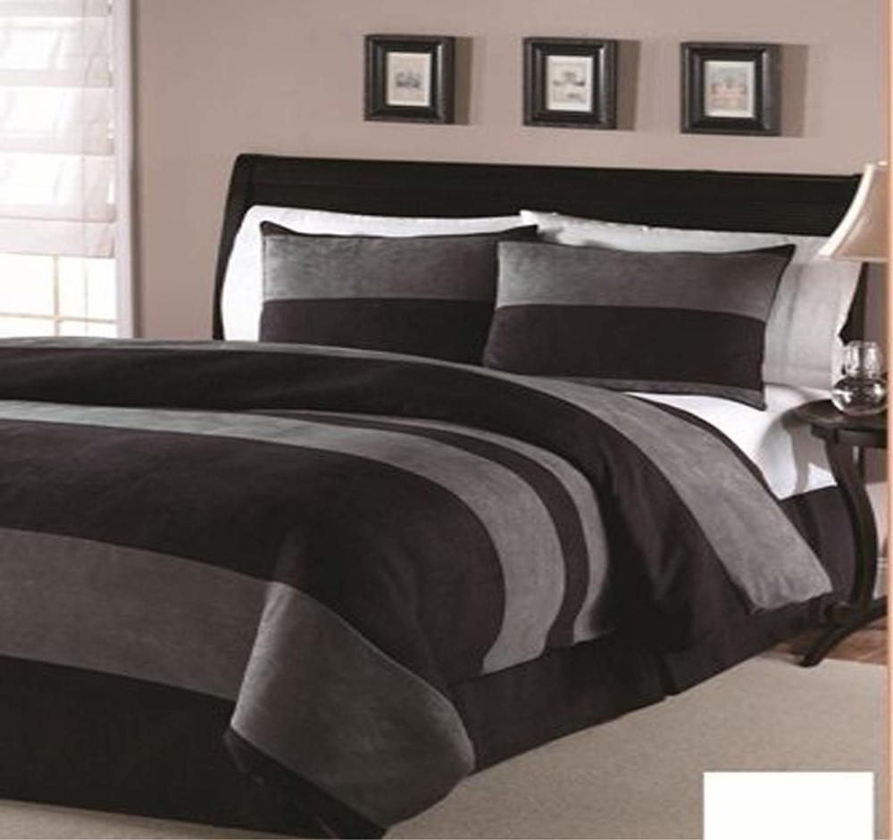 Oake Bedding Linen Collection King Comforter//Duvet Cover Navy