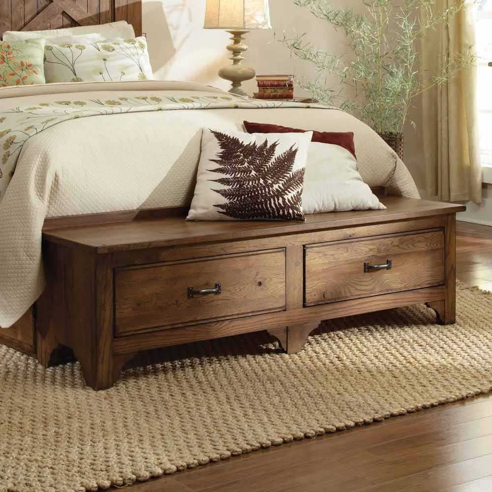 Storage bench for discount end of king bed