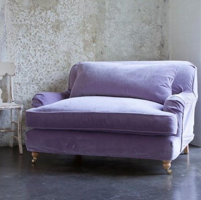 Purple lounge chair