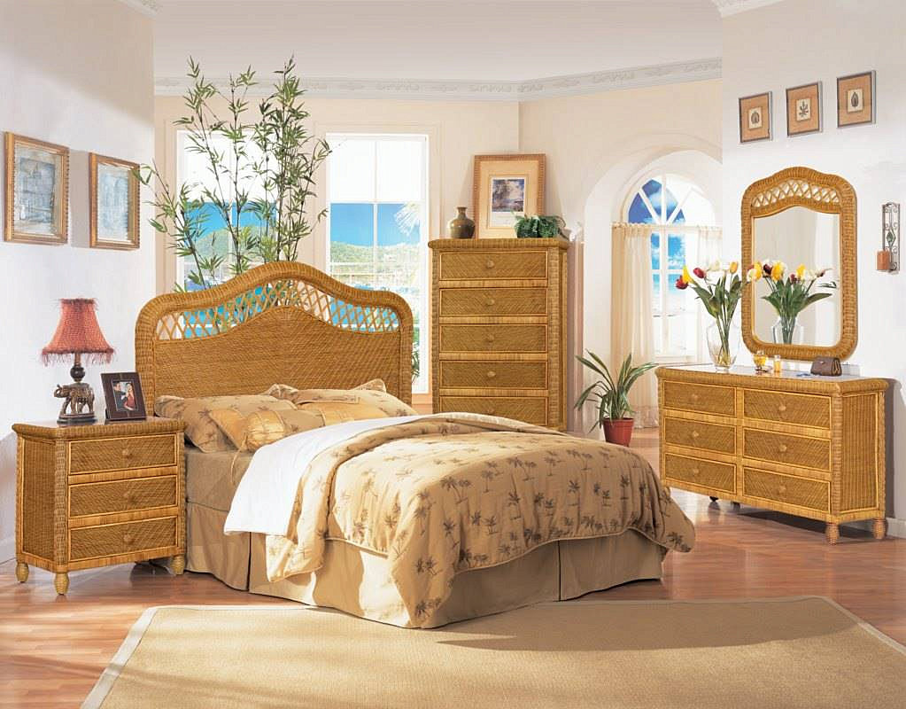 wicker rattan bedroom sets