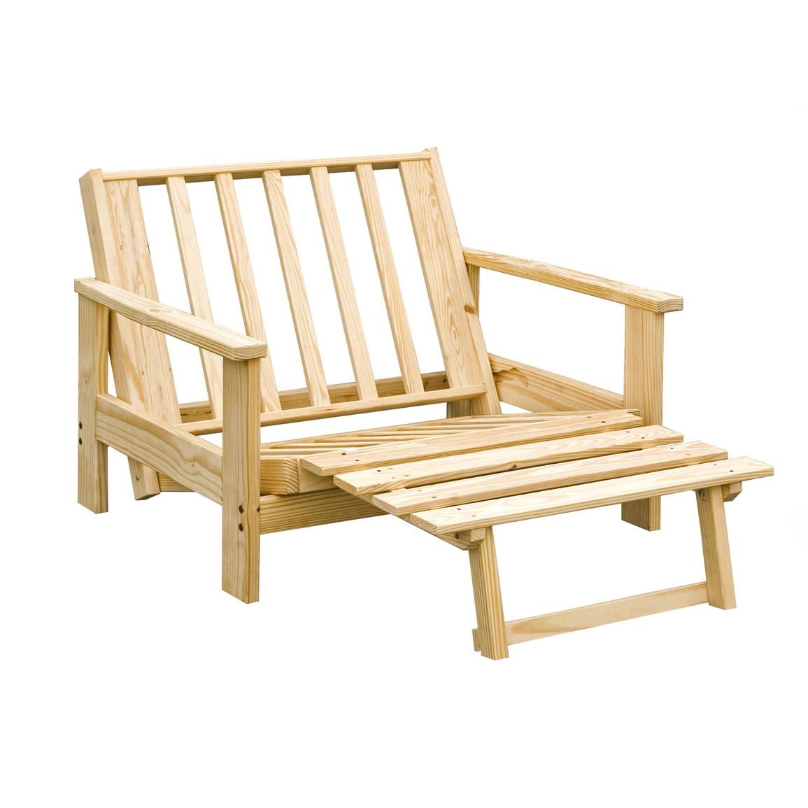 wood twin futon chair