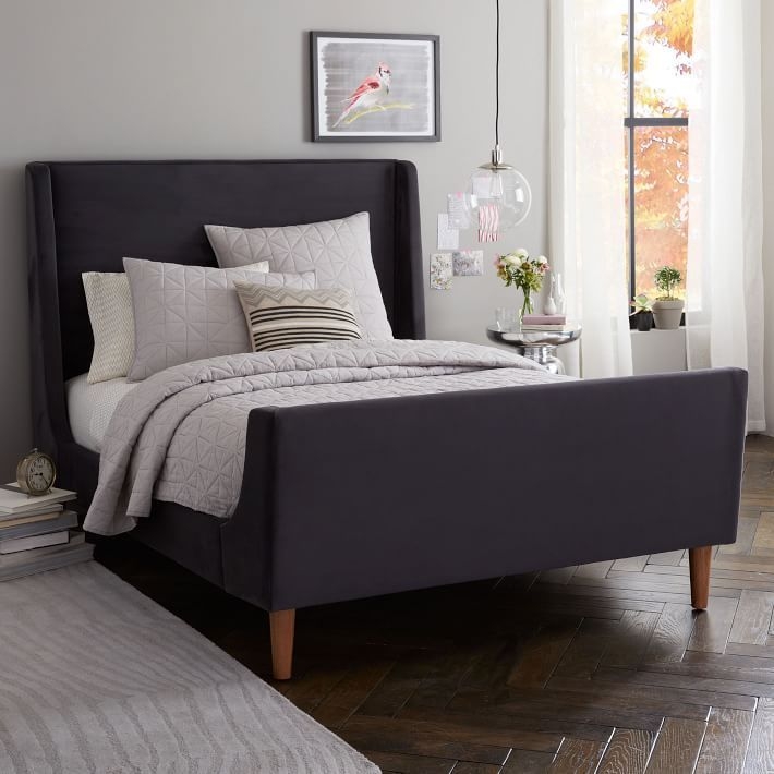 Upholstered Sleigh Bed Set